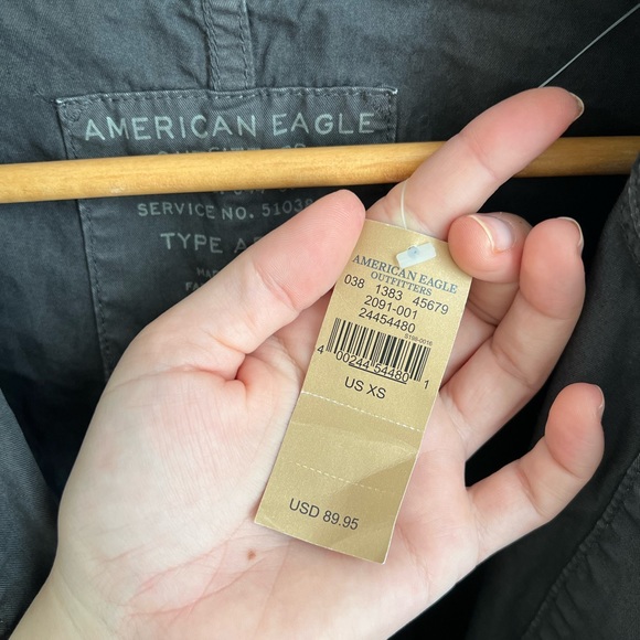 American Eagle Gray Utility Jacket NWT - Picture 3 of 3